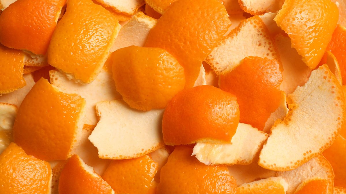 Orange peels and salt for cleaning at home