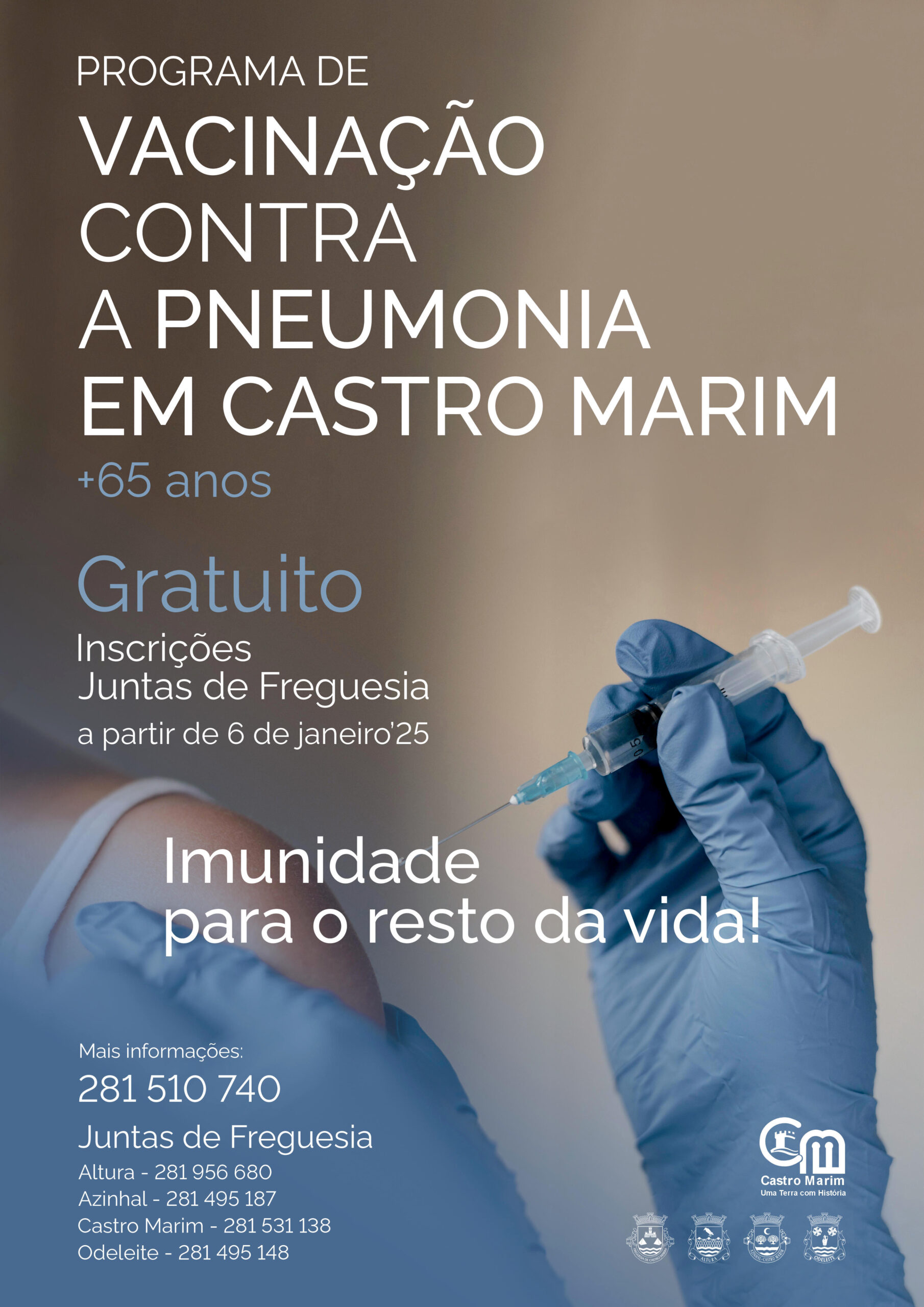 Castro Marim launches free pneumonia vaccination campaign