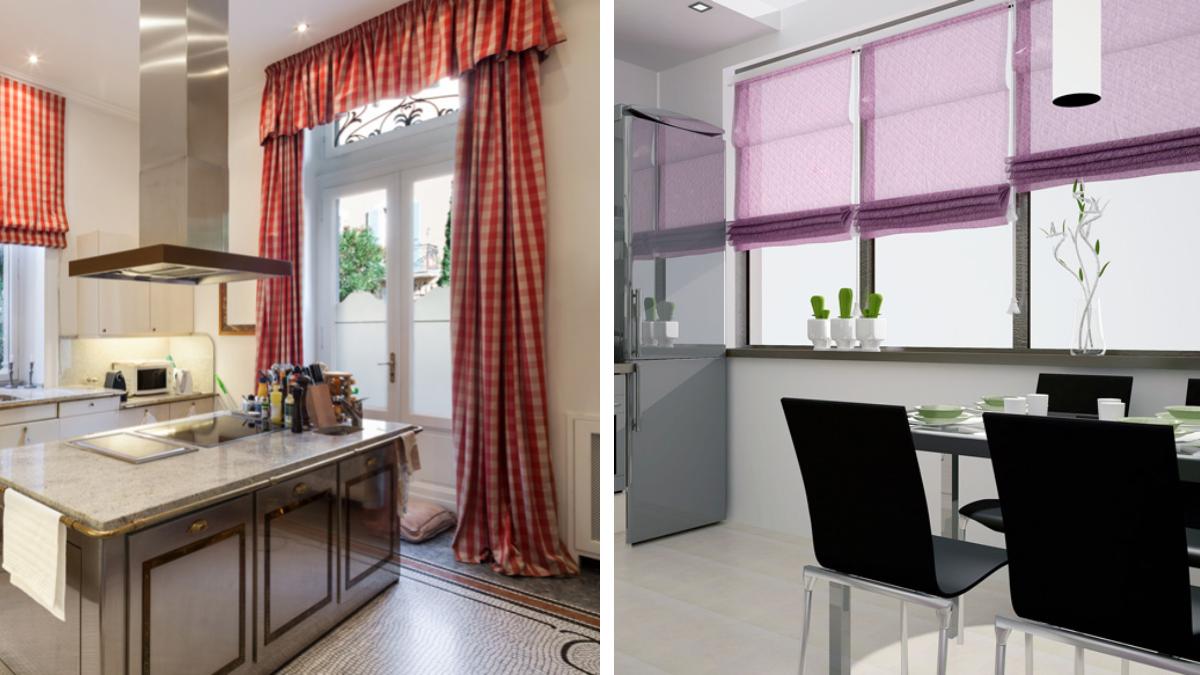 Modern curtains at home