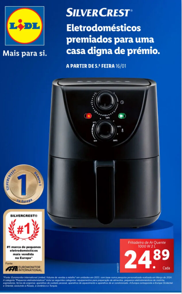 This Lidl Air Fryer allows you to cook quickly and with quality for less than €25