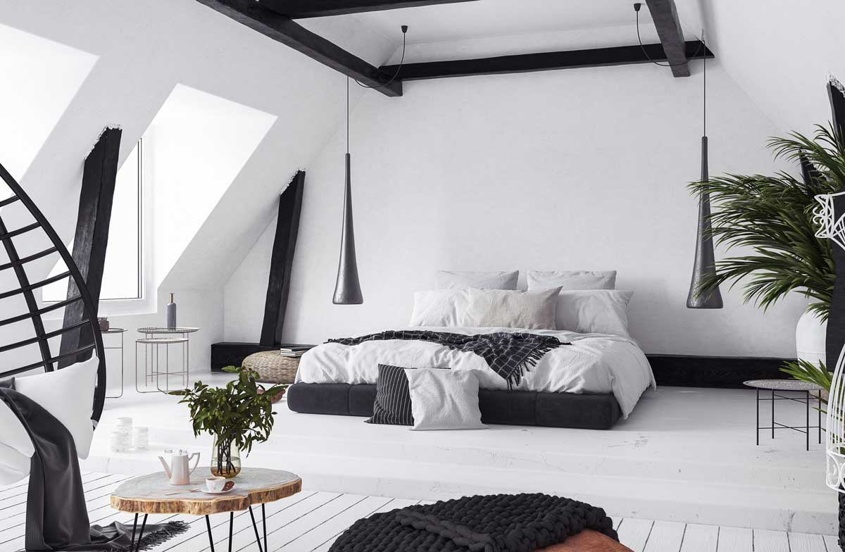 furnish the attic as a bedroom