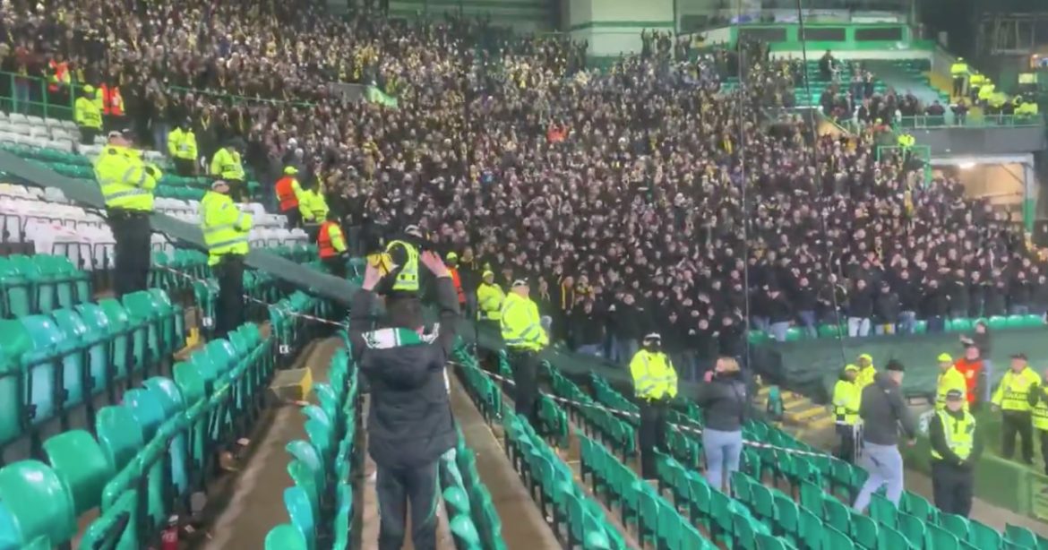 Little Celtic fan said goodbye to Young Boys fans in Little Celtic fan said goodbye to Young Boys fans in a special way