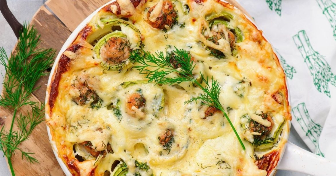 Simple zucchini casserole. Nobody will resist her                
