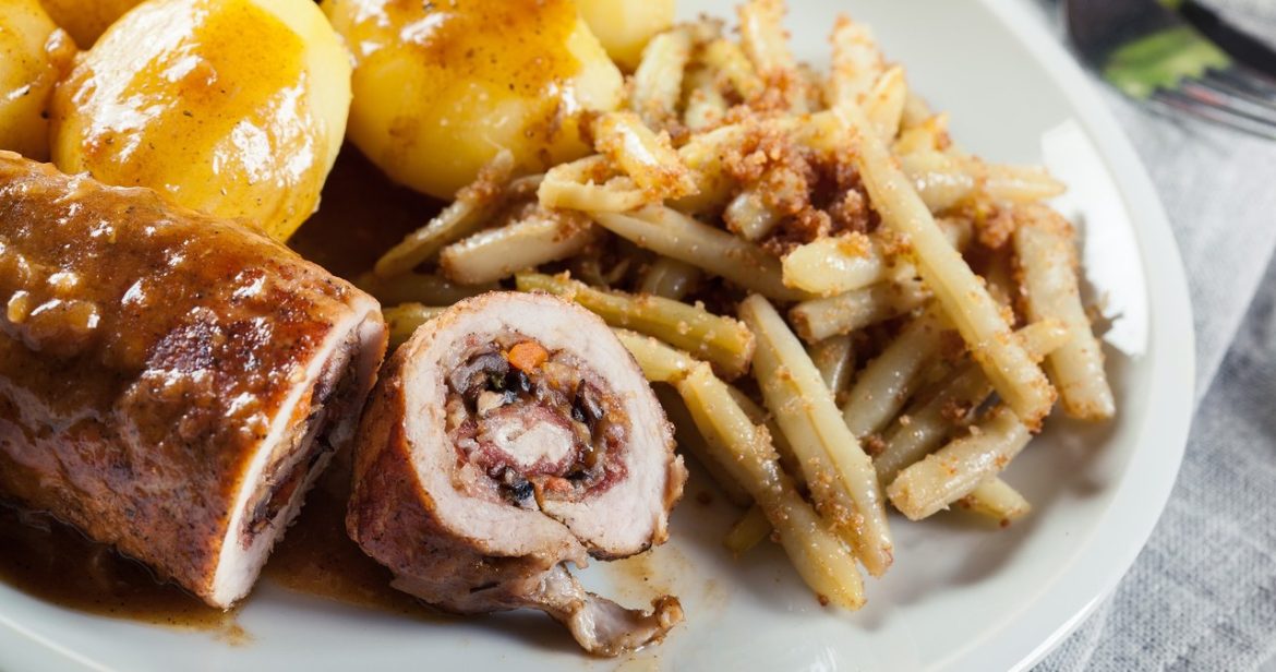 Palace roulades for a family dinner. Soft meat and expressive stuffing                 
