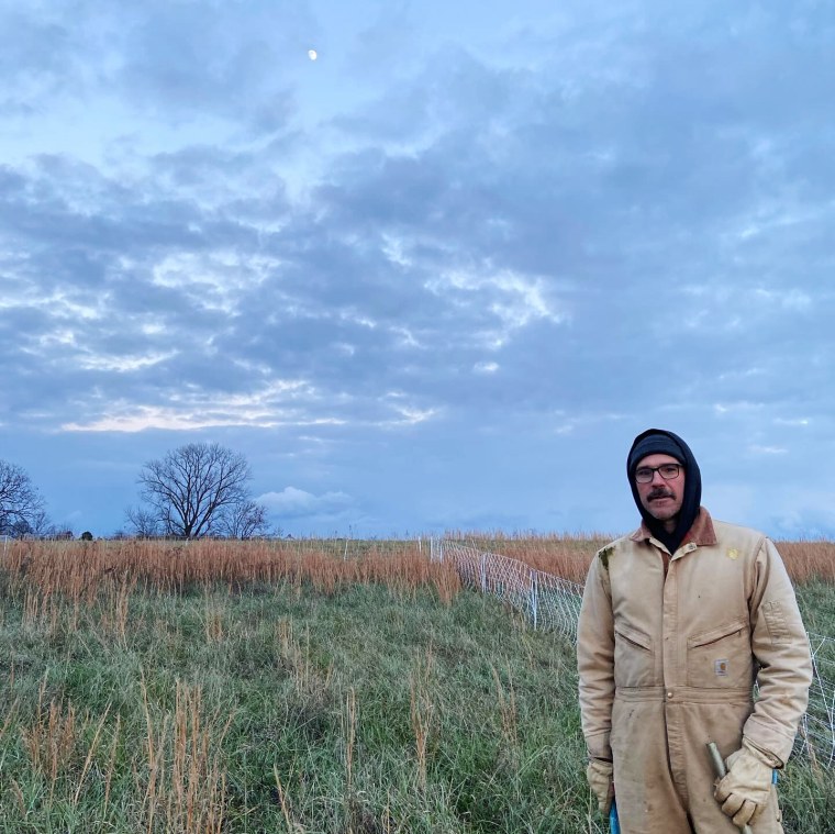 Brian Geier in a field.