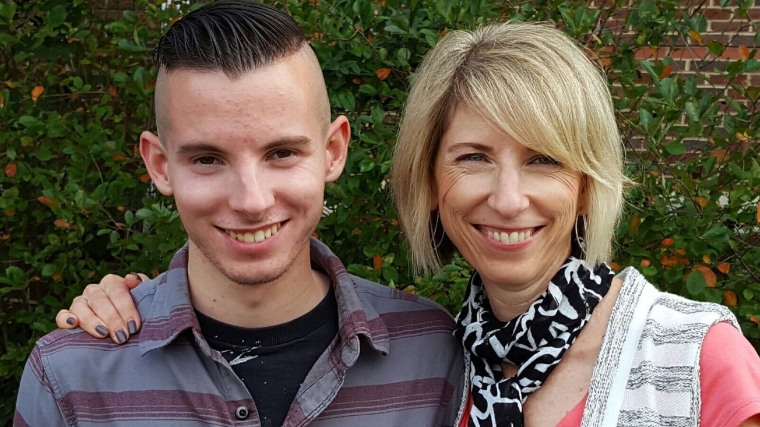 Andrew Duarte and his mother, Nancy Duarte Matarese.