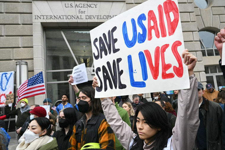 Image: USAID protest