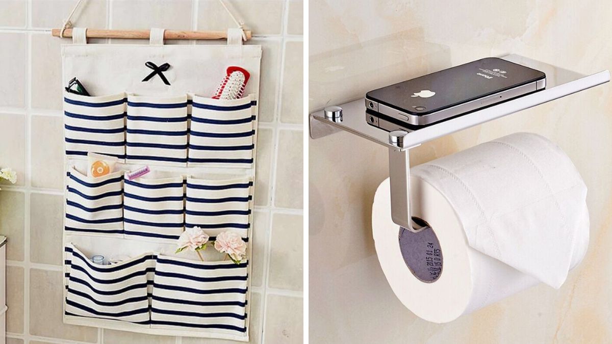 Small bathroom saving accessories