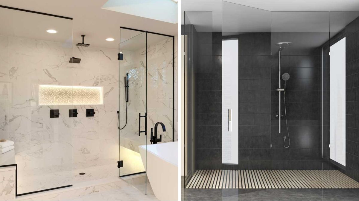 Modern bathroom shower