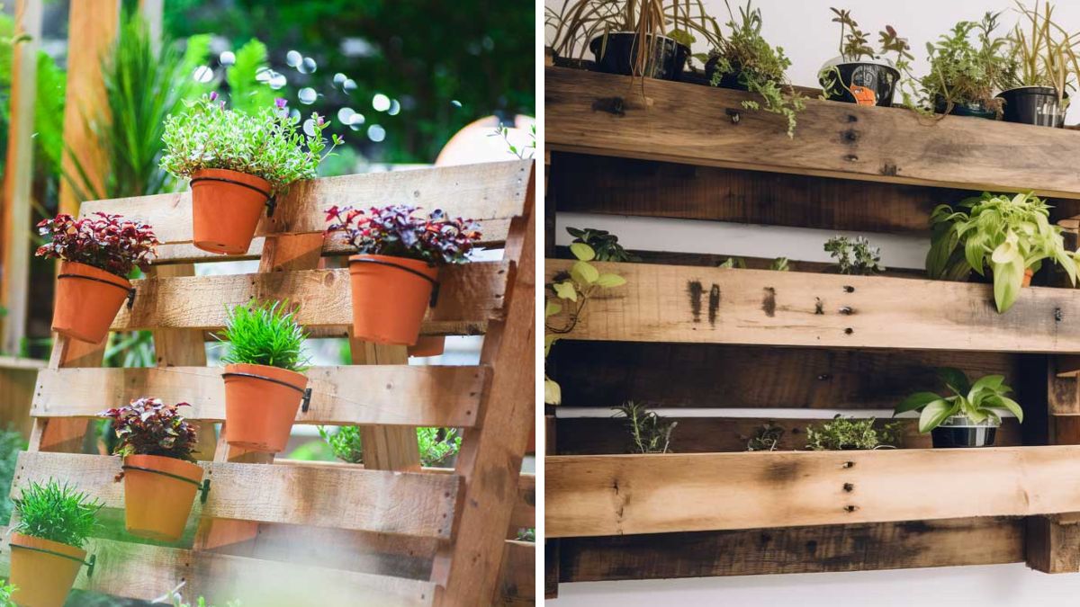 Vertical recycled wood planters