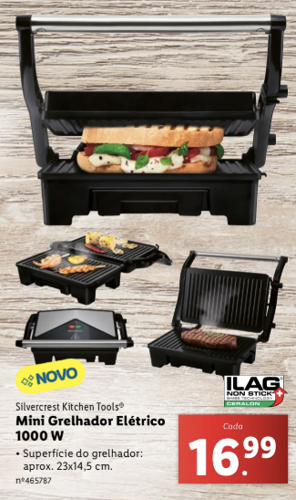 The mini electric grill idealized for small spaces for only 16.99 € reaches the Lidl