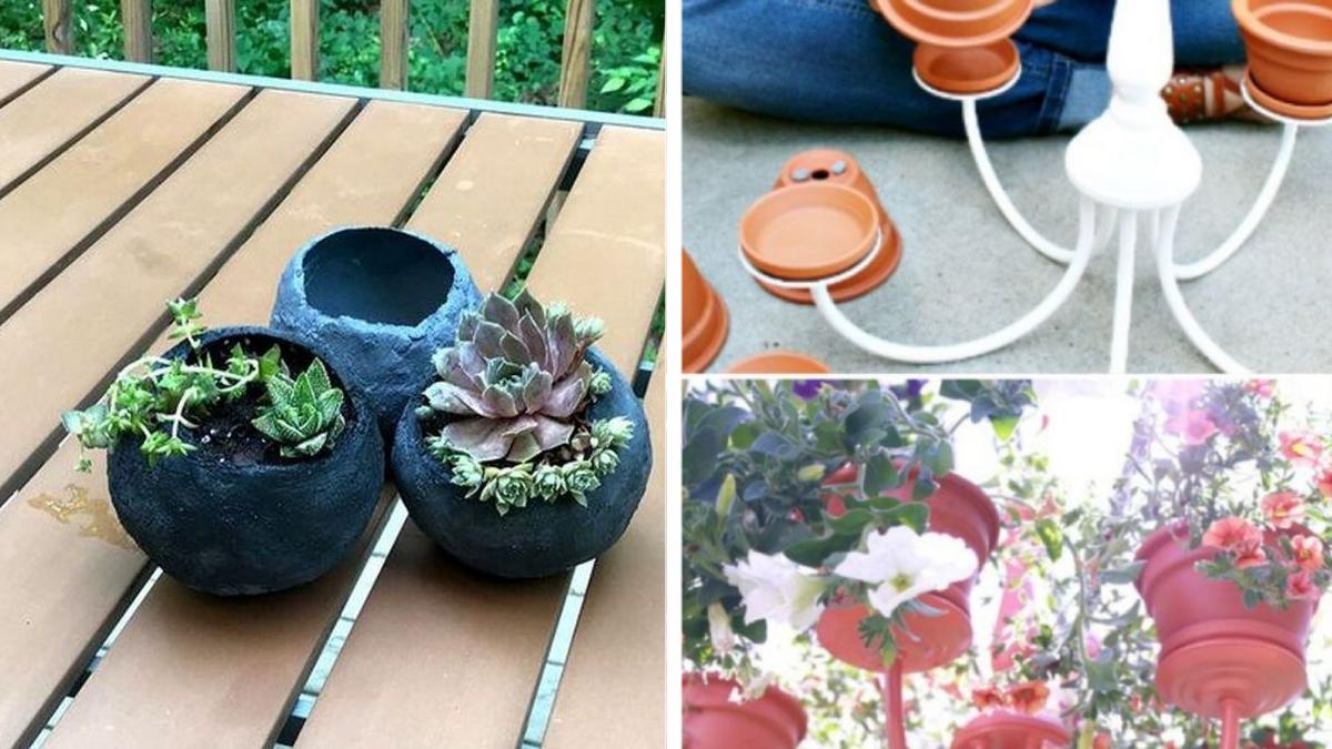 DIY planters to decorate the house