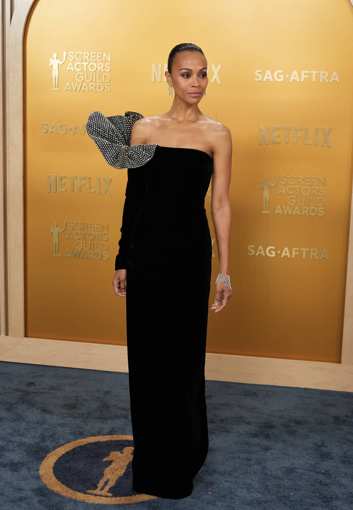 Zoe Saldaña on the red carpet of SAG Awards 2025 - Metropolis