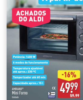 Mini Oven 6 in 1 Available in Aldi is the ideal solution for small kitchens