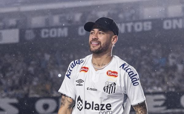 Neymar in presentation of Santos