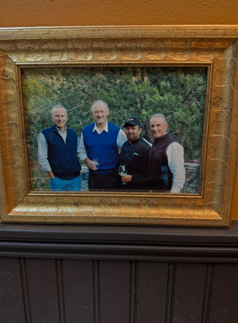 Gene Hackman (second from left) with business partner and friend Doug Lanham (far right.)