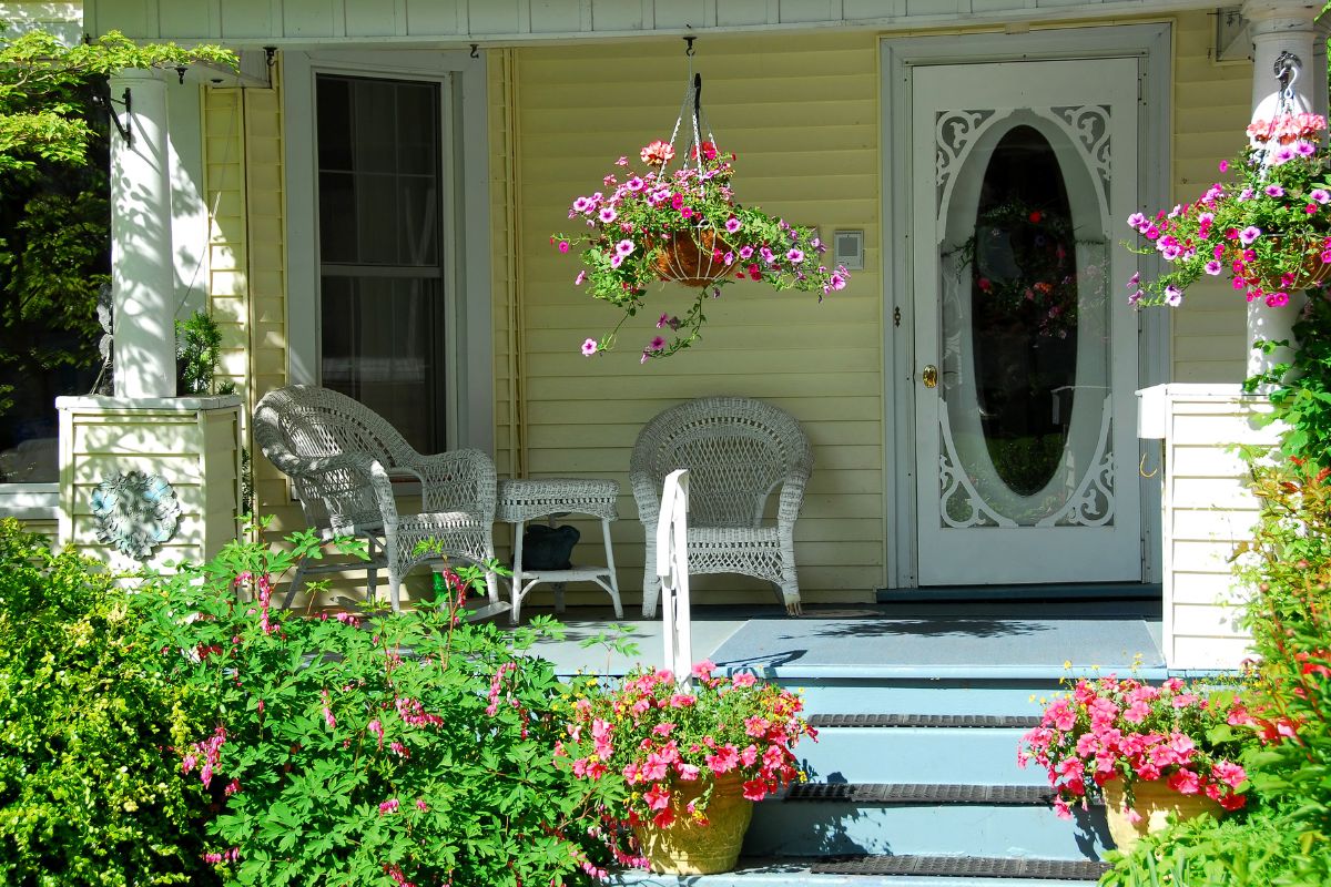 porch in spring