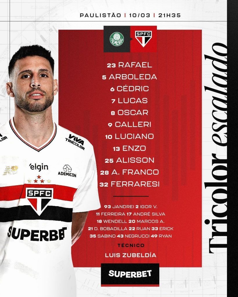 São Paulo lineup