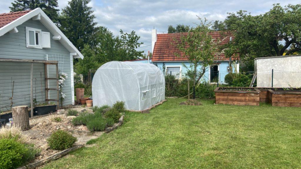 Folia tunnel for plants for growing 2x3.5 m white garden pooint, photo gardenway.lt