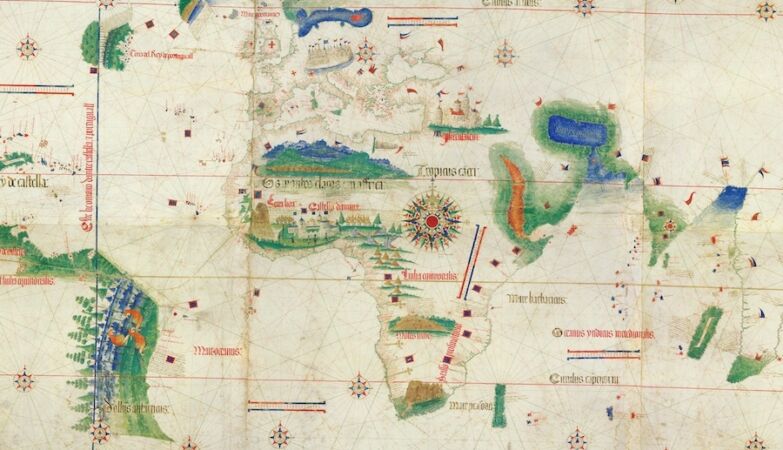 One of the oldest maps in the world is Portuguese. Was stolen by a spy and hanging on a butcher