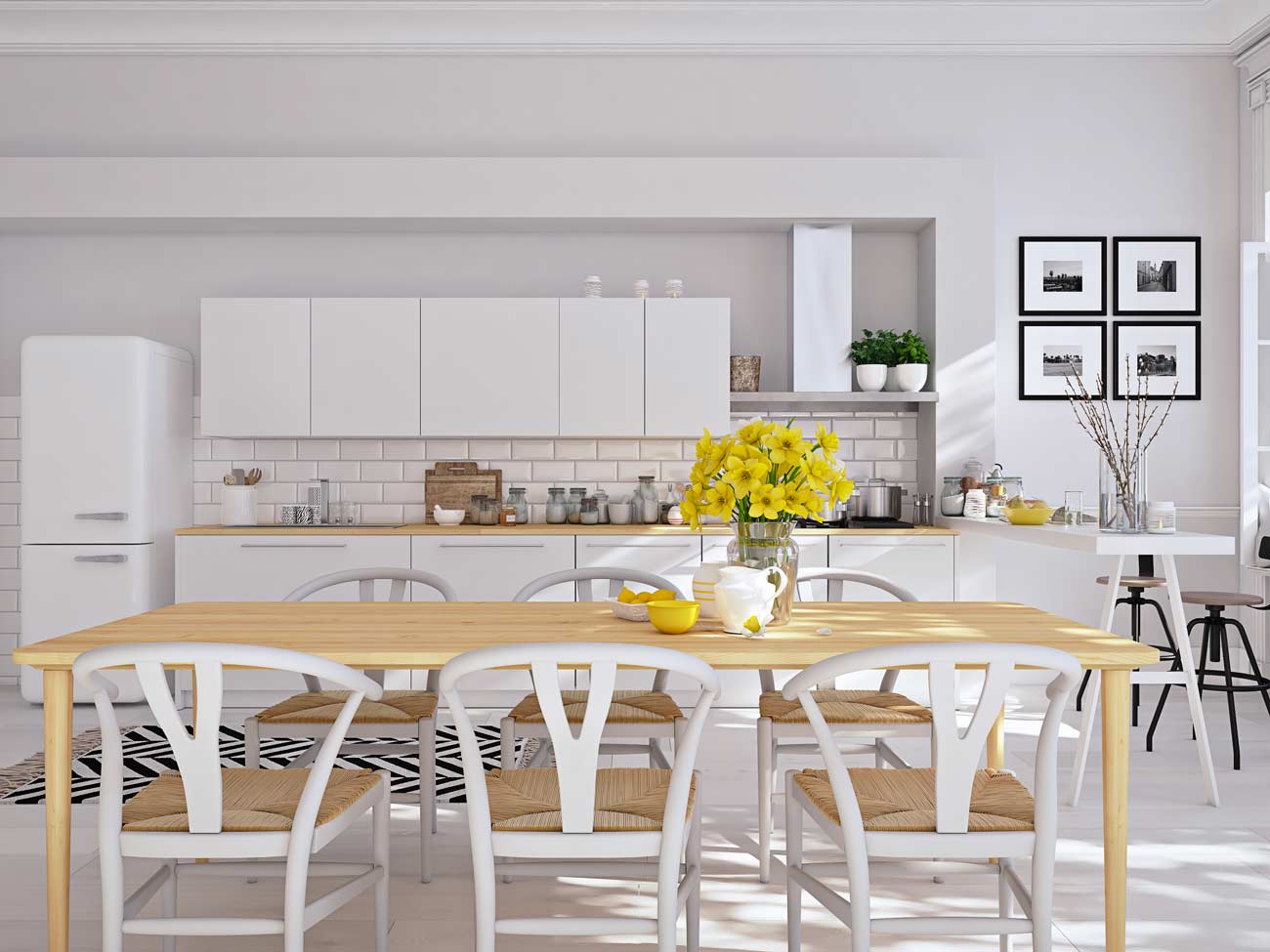Embellish the kitchen in spring
