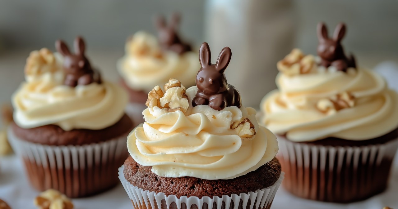 Simple Easter cupcakes. To the basket and for the festive table