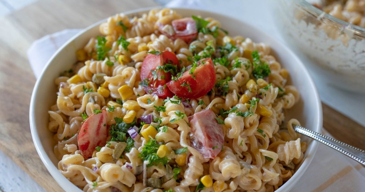 Pasta princely salad. The addition of sausage makes it even better