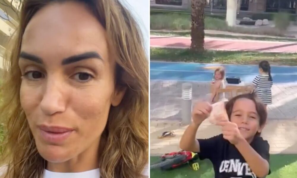 No Dubai, Liliana Aguiar mostra filhos “a vender” na rua: “Se precisam, n&atilde;o. Mas querem”