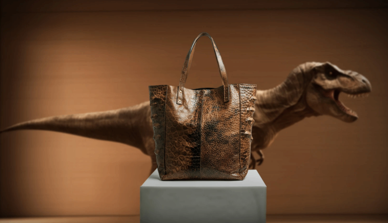 After the “mammoth meatball”, the t.rex skin bag