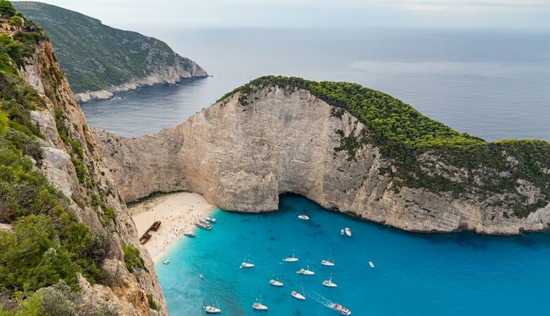 Zakynthos has 150 tourists per inhabitant. The places are seeing themselves Greeks