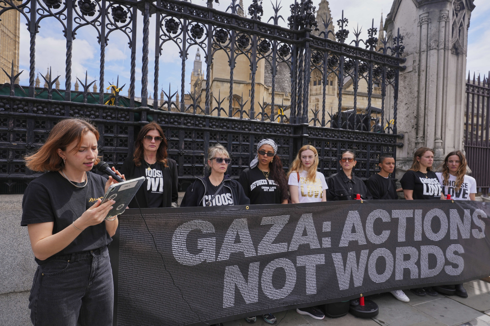 London for Gaza: Overnight in memory of children killed -"Genocide what is happening in the pocket"