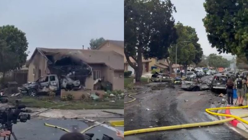 Video: aircraft falls into a military neighborhood and leaves at least two people killed after fire