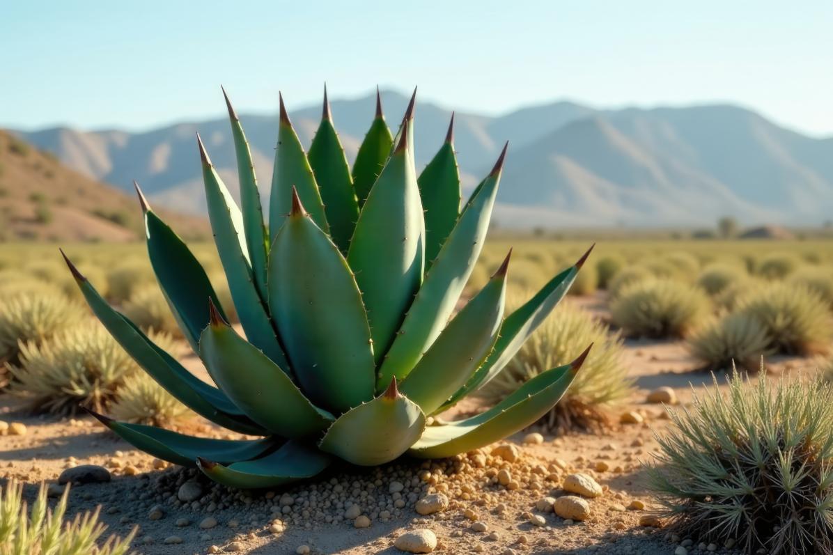 Perfect fatty plants in the garden in summer