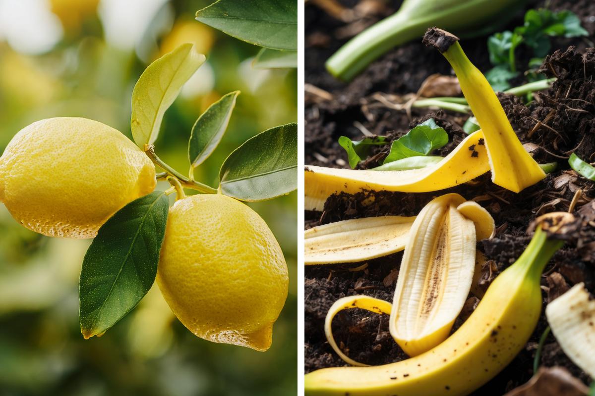 Lemon peels as fertilizer