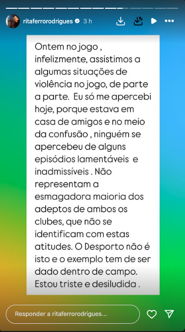 Rita Ferro Rodrigues lament “ provocations ” Sporting: “ I demand that my club be different … ”