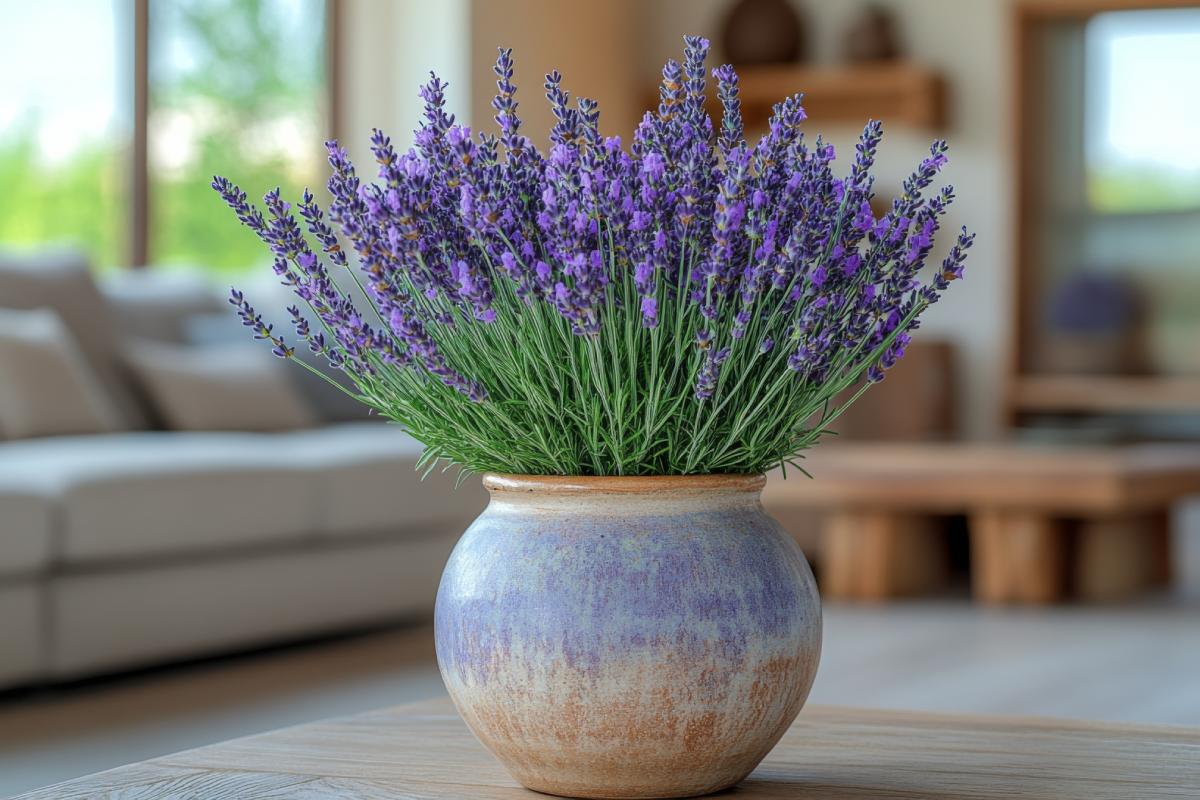 The repotting of lavender 