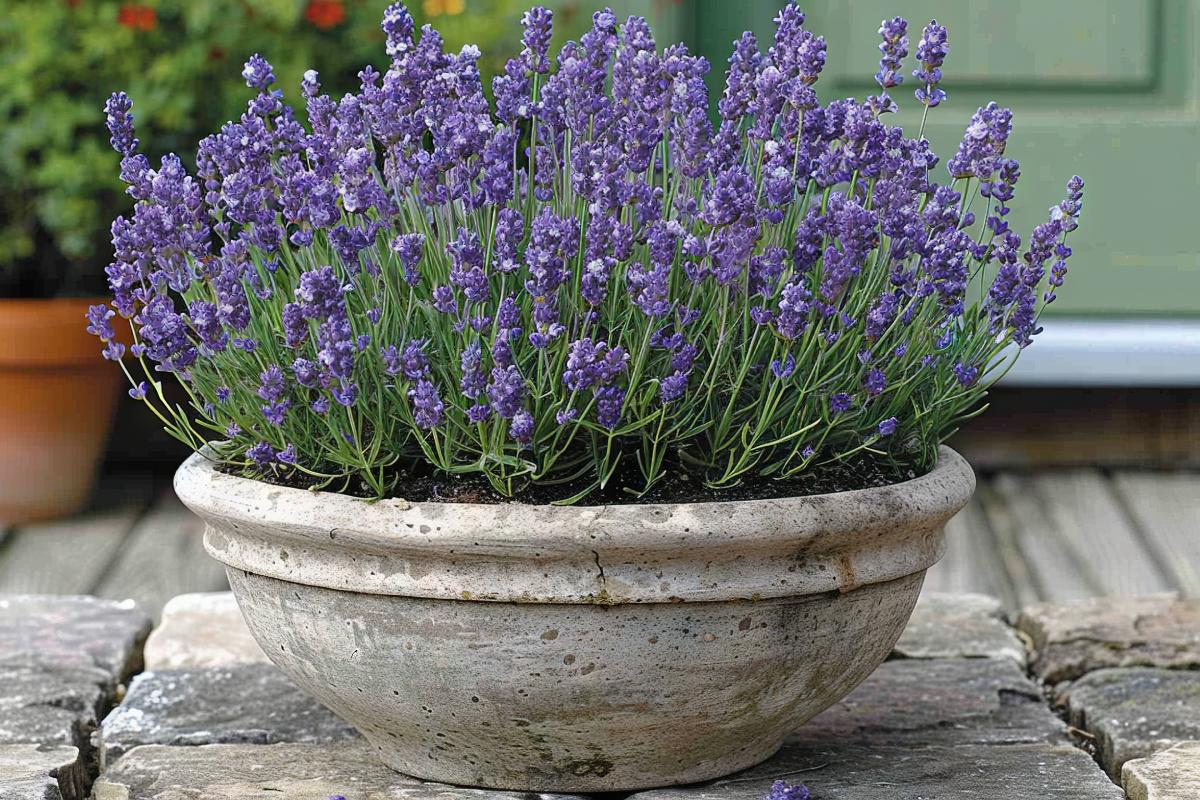 How lavender is repotted without damaging and roots