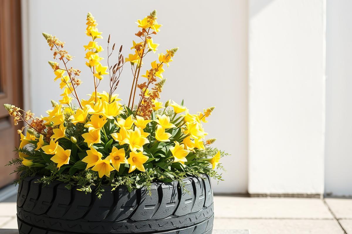 Original vases for narcissi with creative recycling