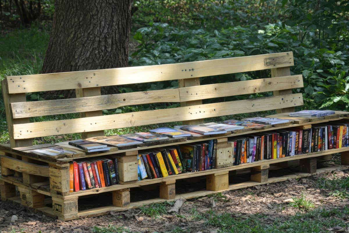 Build an outdoor container bench with recycled materials