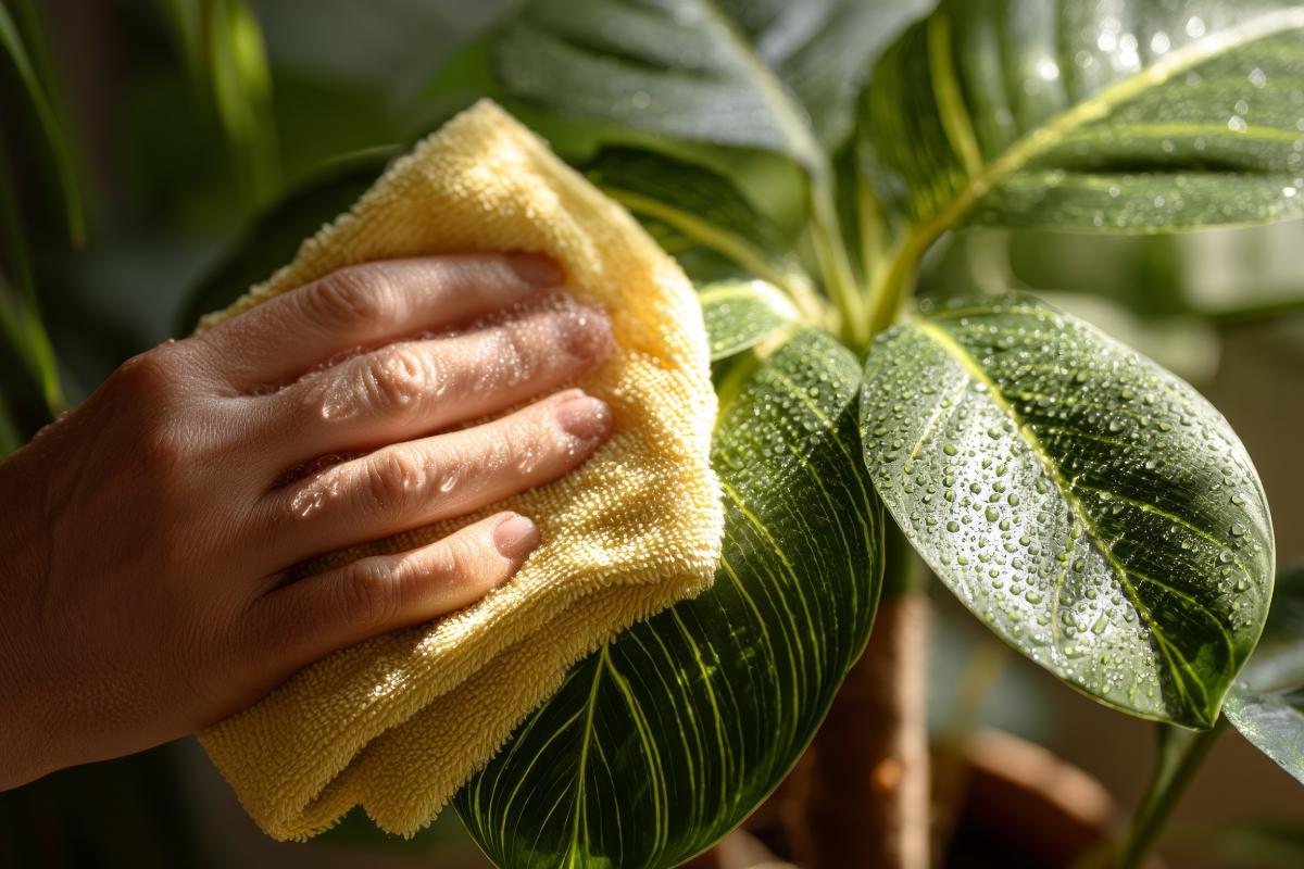 Here are the methods to clean the leaves