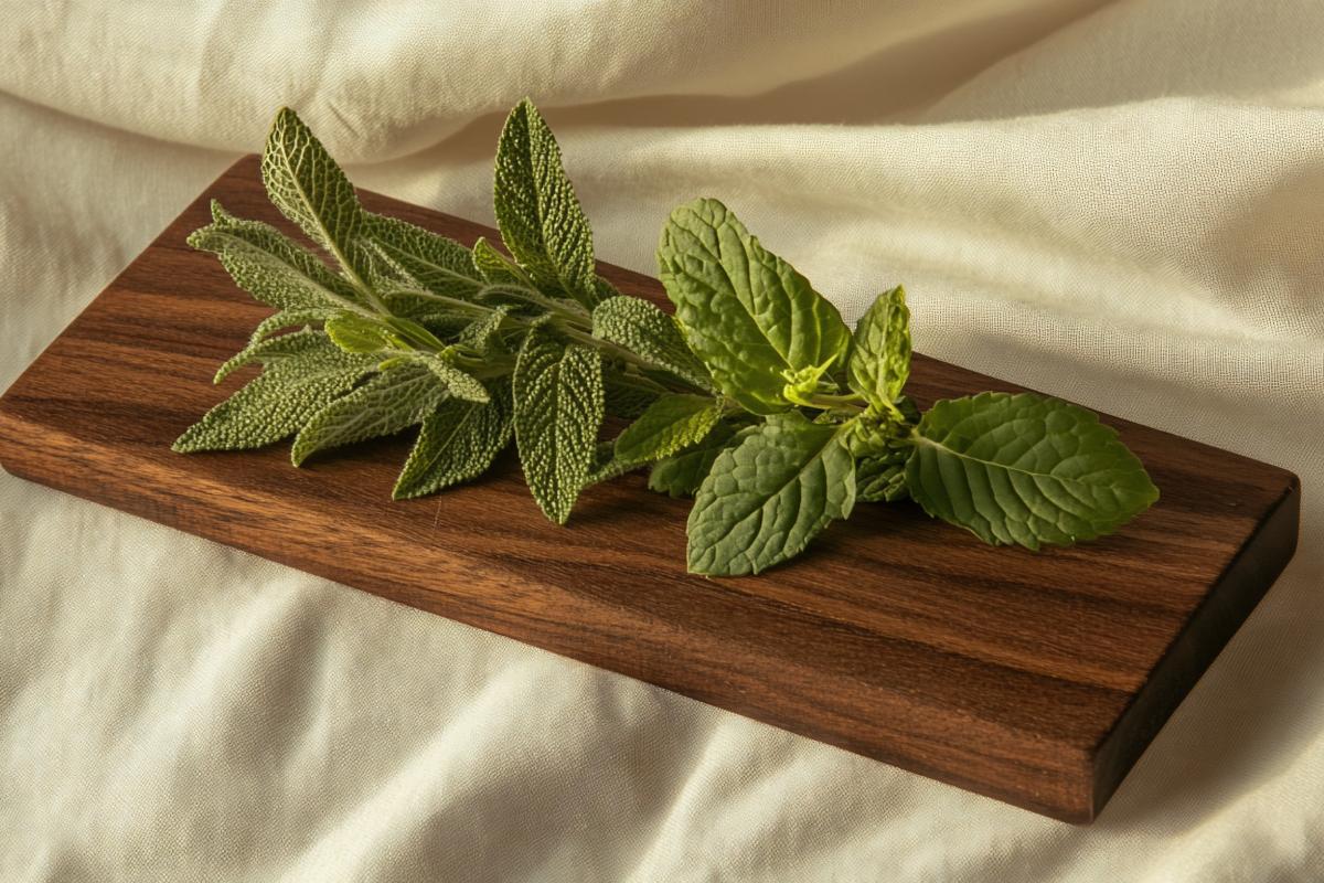 Mint and sage cuttings