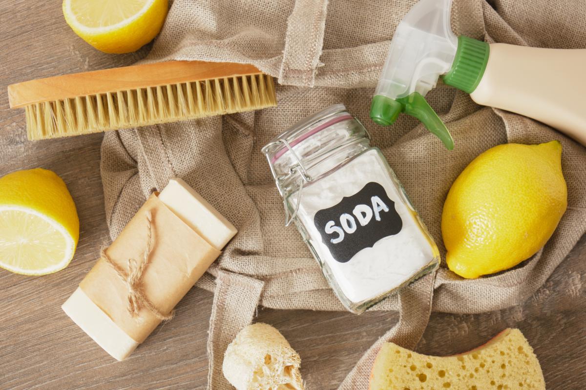 House cleaning in spring with natural ingredients