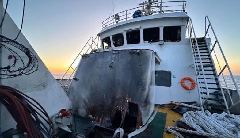 Gaza Humanitarian Aid Ship bombarded in Europe