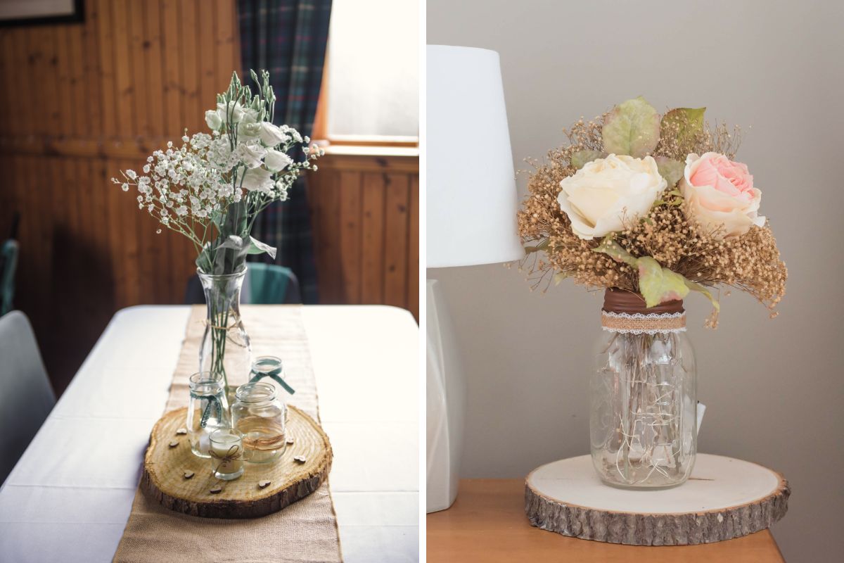 Shabby Chic centerpiece for spring
