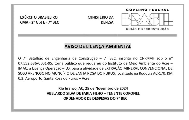 Public Notice: 7th BEC discloses Operating License Notice