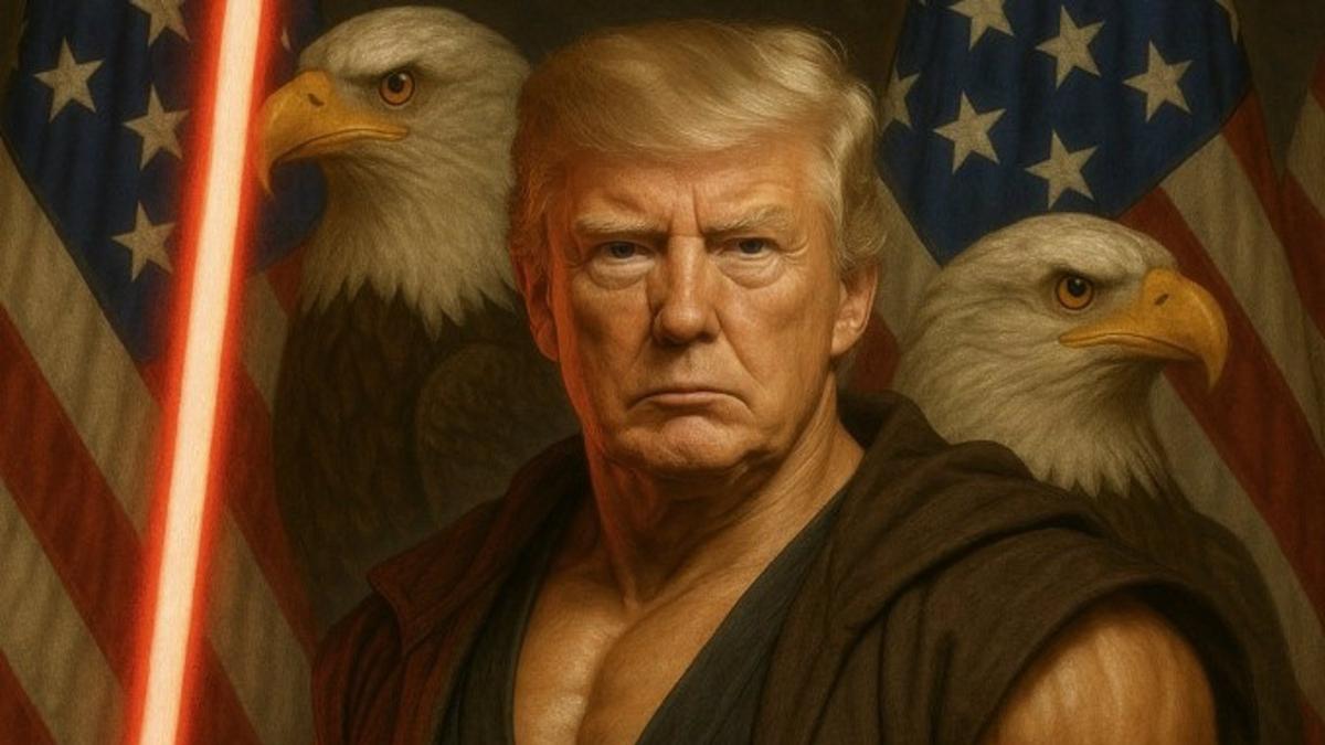 After the image of Pope Trump, the White House publishes a Trump Jedi