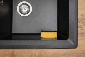 Pour 1 drop and smear into a granite sink and will be clean for a week. You will create a protective coating against water stains and stains. Cleaning granite sink