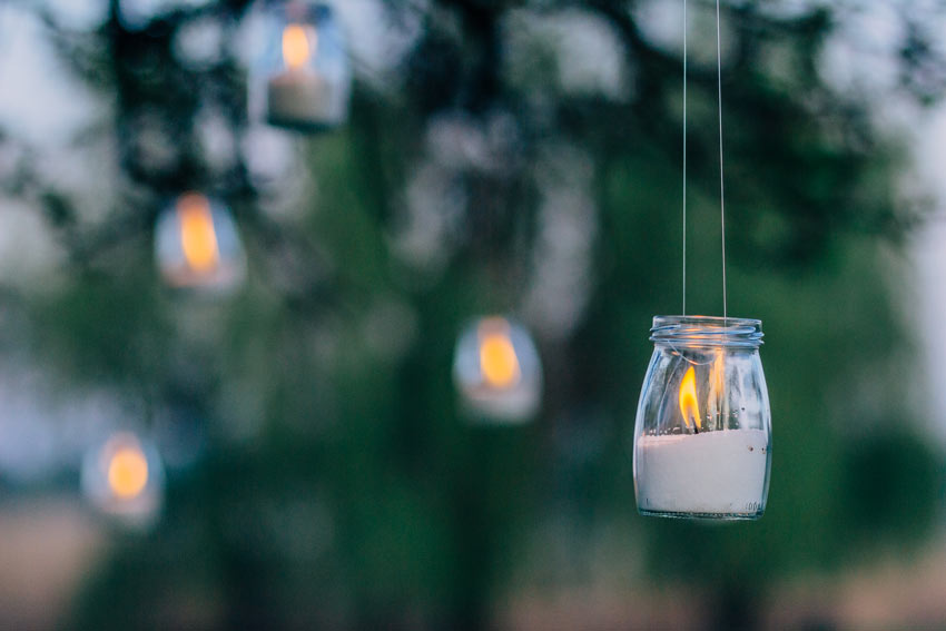 DIY suspended lantern