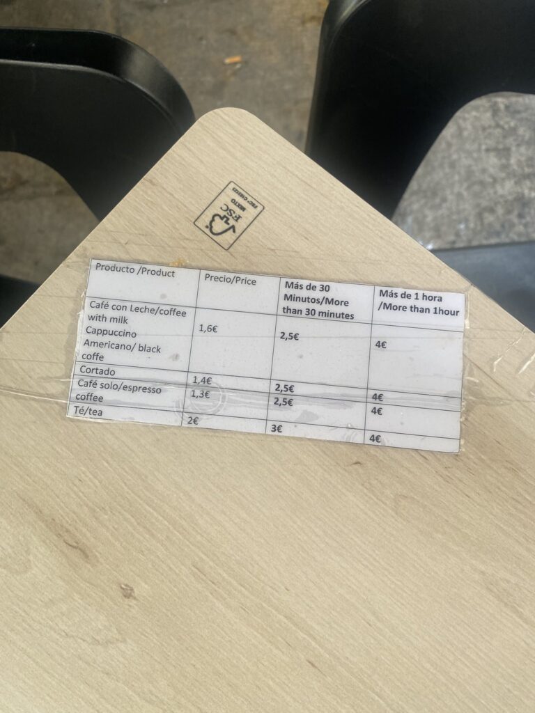 New trend in Spain: pay more depending on the time spent on the terrace