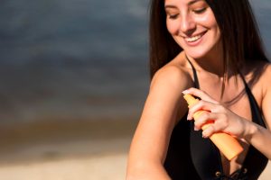 Our skin has a natural sunscreen